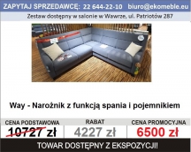 Way - narożnik z funkcją spania i pojemnikiem