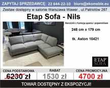 Etap Sofa - Nils narożnik z funkcją spania i pojemnikiem , tk.Aston 10421
