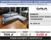 GALA COLLEZIONE - NAROŻNIK KARATO Z FUNKCJĄ SPANIA I POJEMNIKIEM, TK. ZOYA 10