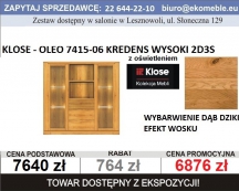 KLOSE OLEO 7415-06 Kredens wysoki 2D3S