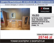 KLOSE - OLEO - ZESTAW WITRYNA 1D3S, KREDENS 2D4S, KRED.WYS. 2D3S, KRED.WYS. 2D3S, SZAFKA RTV 2S, PANEL TV