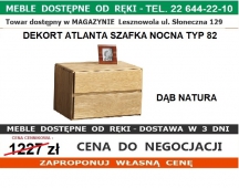 ATLANTA TYP 82 SZAFKA NOCNA DĄB NATURA