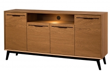 Szynaka Meble - Lazure 47 Komoda 4-drzwiowa oświetlenie podwieńcowe LED w standardzie 