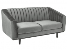 SOFA  ASPREY 2 VELVET SZARY BLUVEL 14/ WENGE