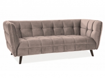 SOFA CASTELLO 3 VELVET BEŻ BLUVEL 28 / WENGE