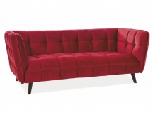 SOFA CASTELLO 3 VELVET BORDOWY BLUVEL 59 / WENGE