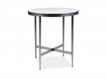 STOLIK DOLORES C BIAŁY (EFEKT MARMURU) / SZARY FI 50