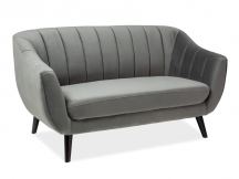 SOFA ELITE 2 VELVET SZARY BLUVEL 14 / WENGE