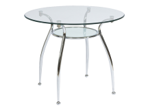 STÓŁ FINEZJA A TRANSP./CHROM fi 90X77