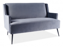 SOFA  GEMMA VELVET SZARY BLUVEL 14 / CZARNY