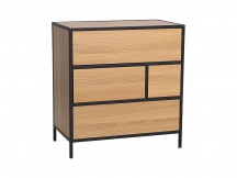 KOMODA GEO K4 DĄB/CZARNY