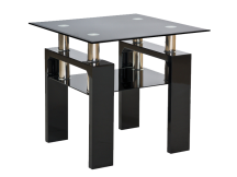 ŁAWA LISA D CZARNY/CZARNY LAKIER 60x60x55