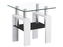 ŁAWA LISA D TRANSP./BIAŁY LAKIER 60x60x55